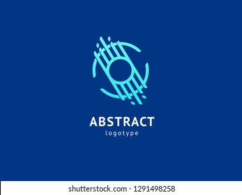 Abstract vetor logo vector design. Sign for business, internet communication company, digital agency, marketing. Modern decorative geometric icon.