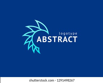 Abstract vetor logo vector design. Sign for business, internet communication company, digital agency, marketing. Modern decorative geometric icon.