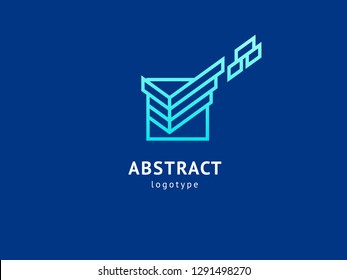 Abstract vetor logo vector design. Sign for business, internet communication company, digital agency, marketing. Modern decorative geometric icon.