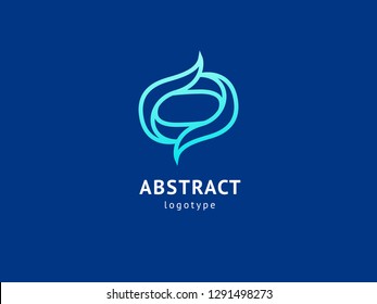 Abstract vetor logo vector design. Sign for business, internet communication company, digital agency, marketing. Modern decorative geometric icon.