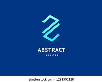 Abstract vetor logo vector design. Sign for business, internet communication company, digital agency, marketing. Modern decorative geometric icon.