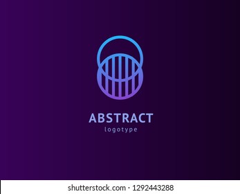 Abstract vetor logo vector design. Sign for business, internet communication company, digital agency, marketing. Modern decorative geometric icon.