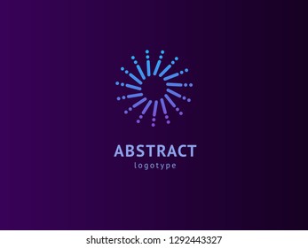 Abstract vetor logo vector design. Sign for business, internet communication company, digital agency, marketing. Modern decorative geometric icon.