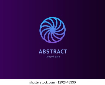 Abstract vetor logo vector design. Sign for business, internet communication company, digital agency, marketing. Modern decorative geometric icon.