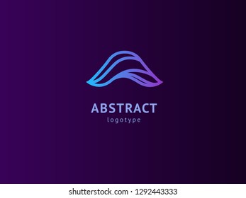 Abstract vetor logo vector design. Sign for business, internet communication company, digital agency, marketing. Modern decorative geometric icon.