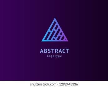 Abstract vetor logo vector design. Sign for business, internet communication company, digital agency, marketing. Modern decorative geometric icon.