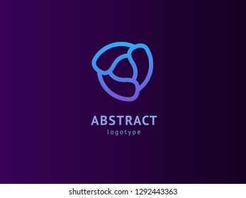 Abstract vetor logo vector design. Sign for business, internet communication company, digital agency, marketing. Modern decorative geometric icon.