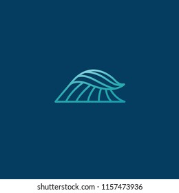 Abstract vetor Sea logo vector design. Sign for business, swimming pool, aqua, aquarium, spa, resort, diving, surfing . Modern decorative wave geometric icon.