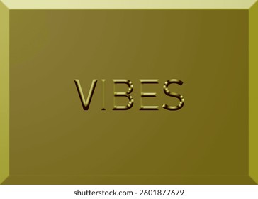 Abstract Vibes Text Effect Design Yellow Background