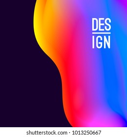 Abstract vibrant background design. Neon colors and bright colorful splashes. Multicolored shapes. Spectrum fluids and liquid. Vector illustration. EPS 10.