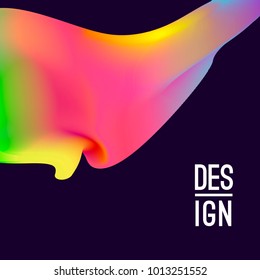 Abstract vibrant background design. Neon colors and bright colorful splashes. Multicolored shapes. Spectrum fluids and liquid. Vector illustration. EPS 10.