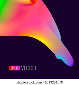 Abstract vibrant background design. Neon colors and bright colorful splashes. Multicolored shapes. Spectrum fluids and liquid. Vector illustration. EPS 10.