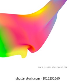 Abstract vibrant background design. Neon colors and bright colorful splashes. Multicolored shapes. Spectrum fluids and liquid. Vector illustration. EPS 10.
