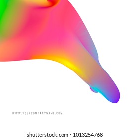 Abstract vibrant background design. Neon colors and bright colorful splashes. Multicolored shapes. Spectrum fluids and liquid. Vector illustration. EPS 10.