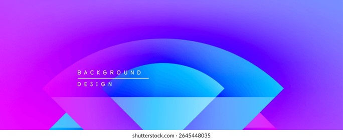 Abstract vibrant background. Gradient colors blend, creating dynamic visual effect. Modern design elements present smooth transitions.