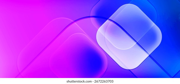 Abstract vibrant background. Gradient colors blend, creating smooth transitions. Shapes overlap, forming dynamic composition. Modern design.
