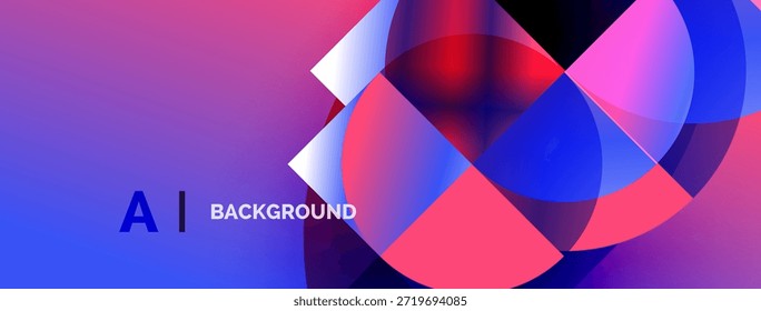 Abstractas fondo vibrante. Los círculos superpuestos crean un efecto visual dinámico. Los Colores se mezclan, formando Gradientes. El texto dice AI BACKGROUND.