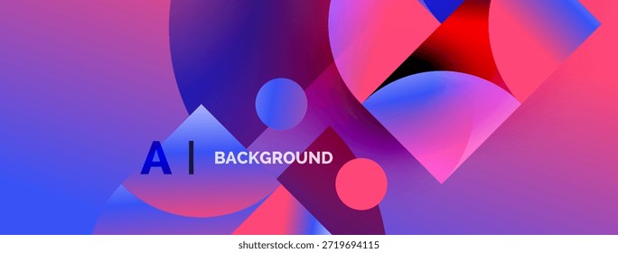 Abstractas fondo vibrante. Los círculos superpuestos crean un efecto visual dinámico. El texto dice AI BACKGROUND. Diseño moderno, Gradientes coloridos presentes.