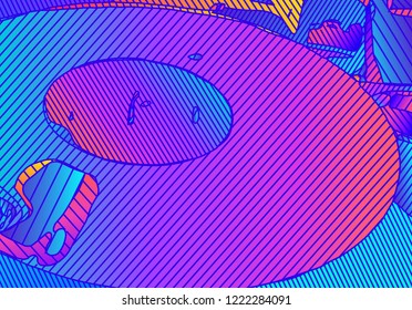 Abstrakter, lebendiger Hintergrund mit lebendigen Farbverläufen und Linienmustern