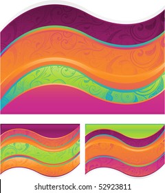 Abstract vibrant banners