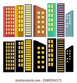 Abstract Vibrant Cityscape Illustration With Gradient Colors