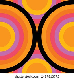 Abstract vibrant color circle pattern design and background. Use for modern design, template.