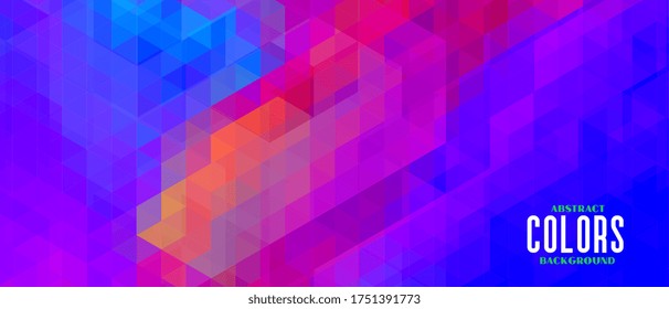 abstract vibrant colorful triangle pattern background design