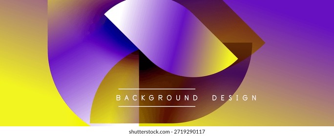 Abstractas diseño vibrante cuenta con Gradientes que fluyen. Los tonos morados y amarillos se mezclan creando un efecto visual dinámico. El texto lee el diseño de fondo.