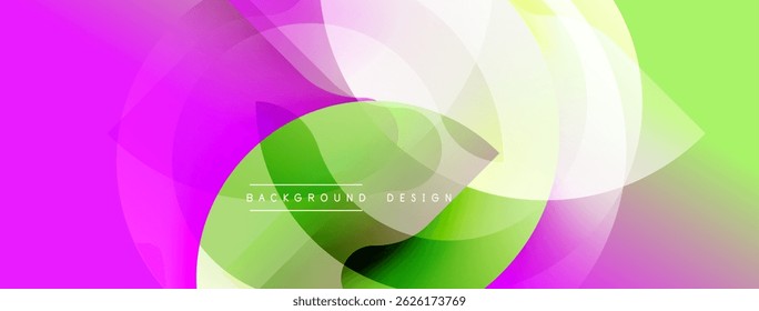 Abstract vibrant design. Flowing shapes, pink, green hues create dynamic visual experience. Modern background texture.