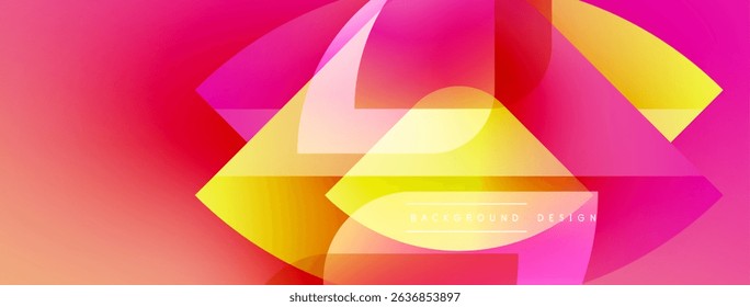 Abstract vibrant design. Gradient colors blend, creating dynamic shapes. Modern aesthetic, suitable for backgrounds, presentations.
