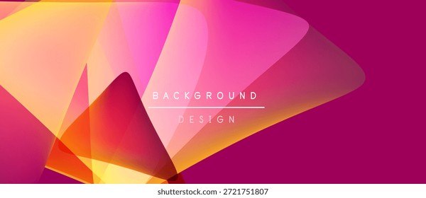 Abstractas diseño vibrante. Los Gradientes rosados, anaranjados y amarillos crean Formas que fluyen. Fondo moderno adecuado para proyectos digitales.
