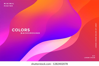 abstract vibrant fluid colors background