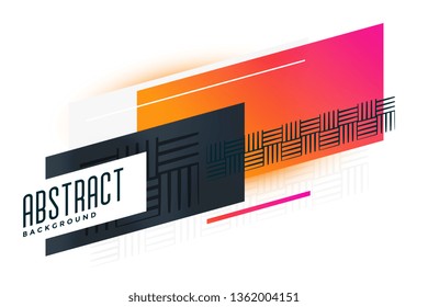 abstract vibrant geometric banner with pattern elements