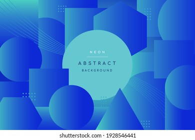 Abstract vibrant geometric shapes background