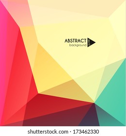 Resumen del fondo de triángulos geométricos vibrantes - vector eps10