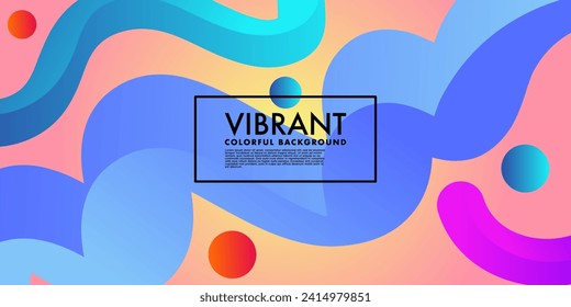 Abstract Vibrant Gradient background, fluid liquid design
