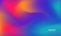 Abstract Vibrant Gradient Background. Saturated Colors Smears. Vector EPS.
