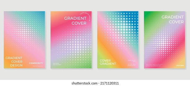 Abstract vibrant gradient background vector. Minimalist style cover template with shapes, colorful and liquid color. Modern wallpaper design perfect for social media, idol poster, photo frame.