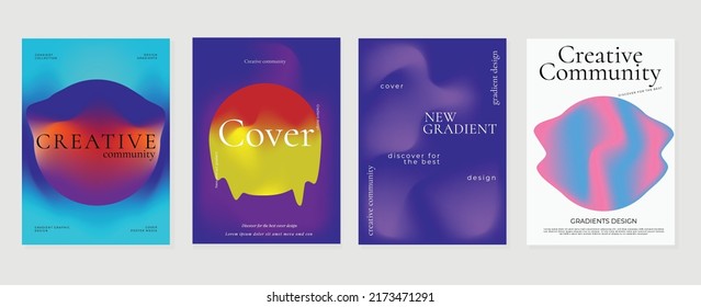 Abstract vibrant gradient background vector. Minimalist style cover template with shapes, colorful and liquid color. Modern wallpaper design perfect for social media, idol poster, photo frame.