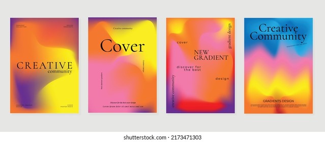 Abstract vibrant gradient background vector. Minimalist style cover template with shapes, colorful and liquid color. Modern wallpaper design perfect for social media, idol poster, photo frame.