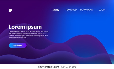 abstract vibrant gradient blue modern wave background. Poster, banner, flyer, ad, card.