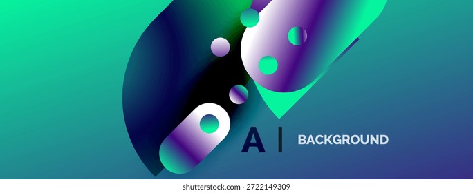 Abstractas diseño de gradiente vibrante. Las esferas se superponen, creando un efecto visual dinámico. Estética moderna, fondos adecuados.