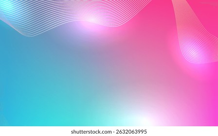 Gradiente Abstractas vibrante con líneas blancas fluidas: un telón de fondo moderno para proyectos de diseño digital, que captura la fluidez y la energía con tonos suaves de rosa y azul