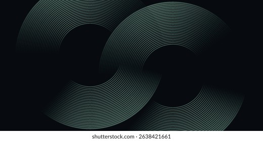 Abstract vibrant gradient line background vector. Futuristic style wallpaper with circle line, geometric shapes. Modern wallpaper design for backdrop.