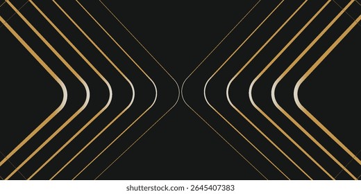 Abstract vibrant gradient line background vector. Luxury style wallpaper with square line, curved lines, gold. Modern wallpaper design for backdrop, website, business, technology, presentation.