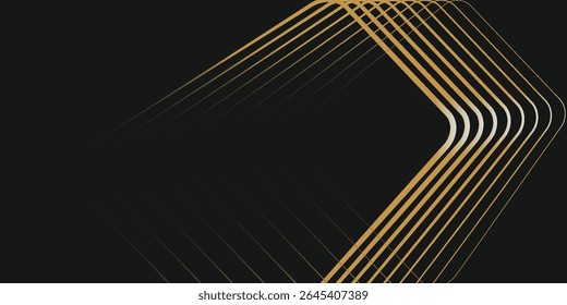 Abstractas Vector de fondo de línea de gradiente vibrante. Fondo de pantalla de estilo de lujo con línea cuadrada, líneas curvas, oro. Diseño moderno del Fondo de pantalla para el telón de fondo, Sitio web, negocio, tecnología, presentación.