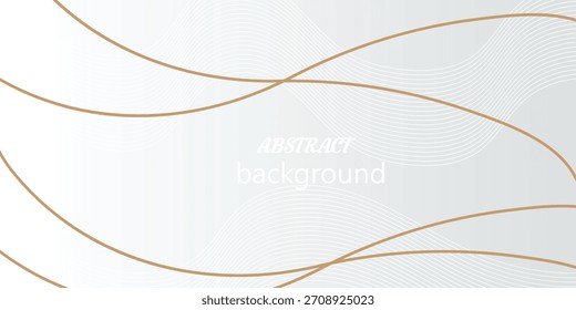Vetor de fundo de linha de gradiente vibrante abstrato. apresentação.Padrão circular com linhas de ouro minimalista no fundo branco Design de papel de parede moderno para fundo, site, negócios, tecnologia 
