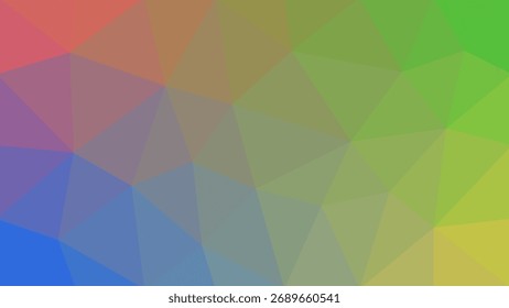 Fundo geométrico abstrato de polígono baixo gradiente vibrante	