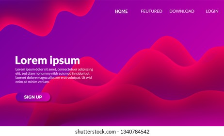 abstract vibrant gradient magenta modern wave background. Poster, banner, flyer, ad, card.