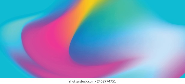 Abstract Vibrant gradient mesh background vector. Saturated Colors blurred fluid texture for Modern template for posters, ad banners, brochures, flyers, covers, websites.